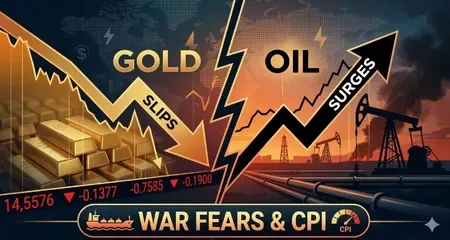 Gold slips as oil surges on Iran war fears; February cpi offers cold comfort