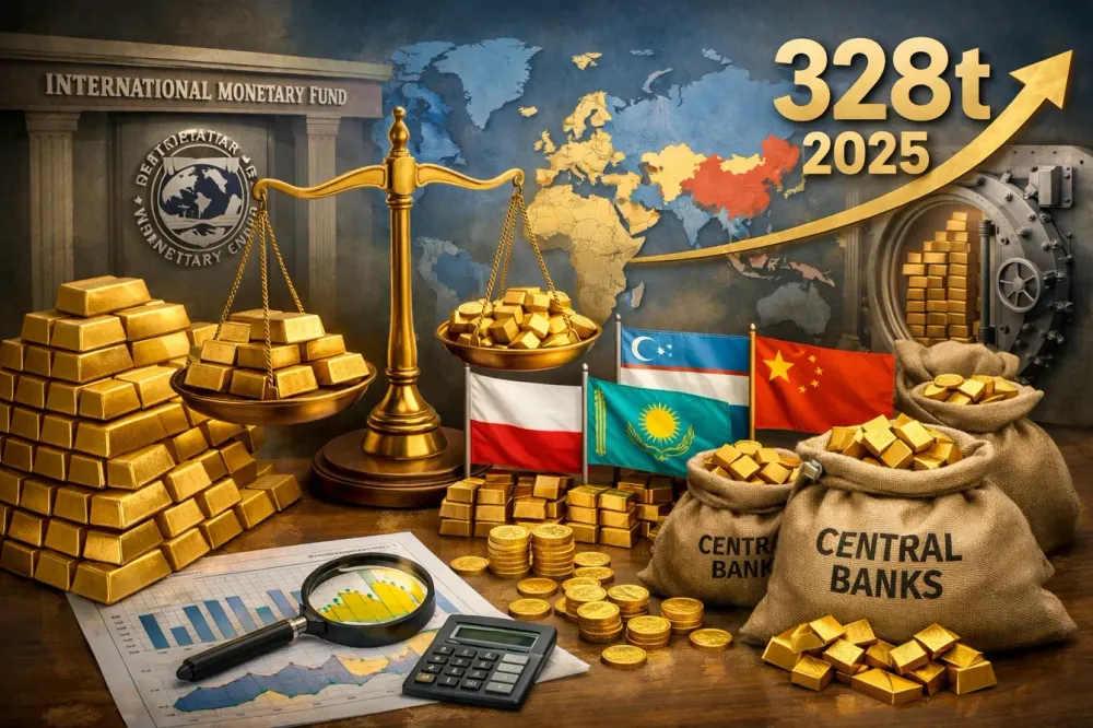 Central banks buy 19t of gold in December to total 328t in 2025, averaging 27t/m – World Gold Council