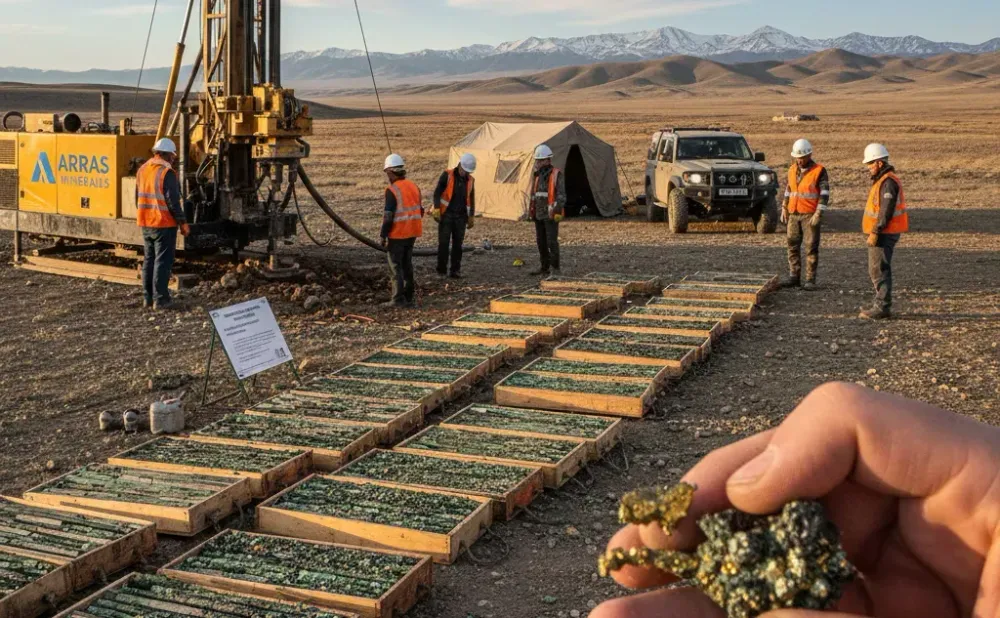 ARRAS MINERALS DRILLS 246.2 METERS GRADING 1.02 % CUEQ FROM NEAR SURFACE EXTENDING MINERALIZATION AT BEREZSKI NORTH TARGET (ELEMES PROJECT) IN KAZAKHSTAN