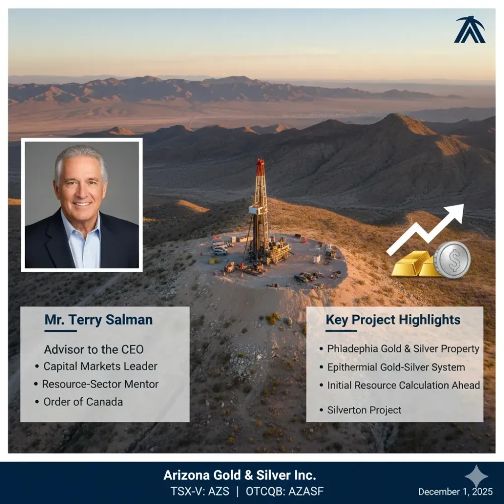 Arizona Gold & Silver Announces Appointment of Advisor to the Board