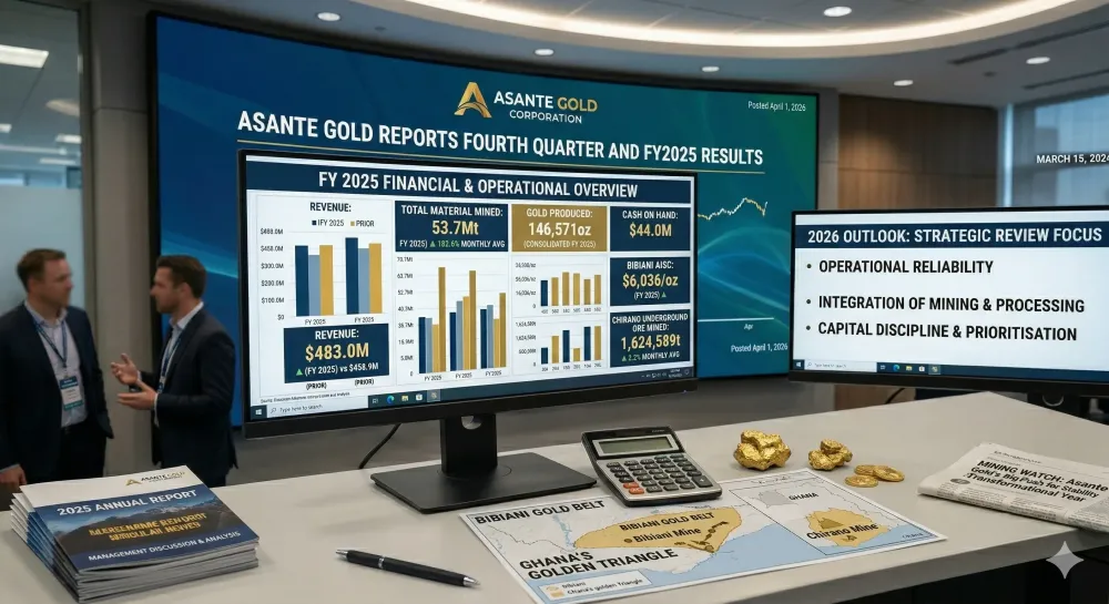 Asante Reports Fourth Quarter and FY2025 Results