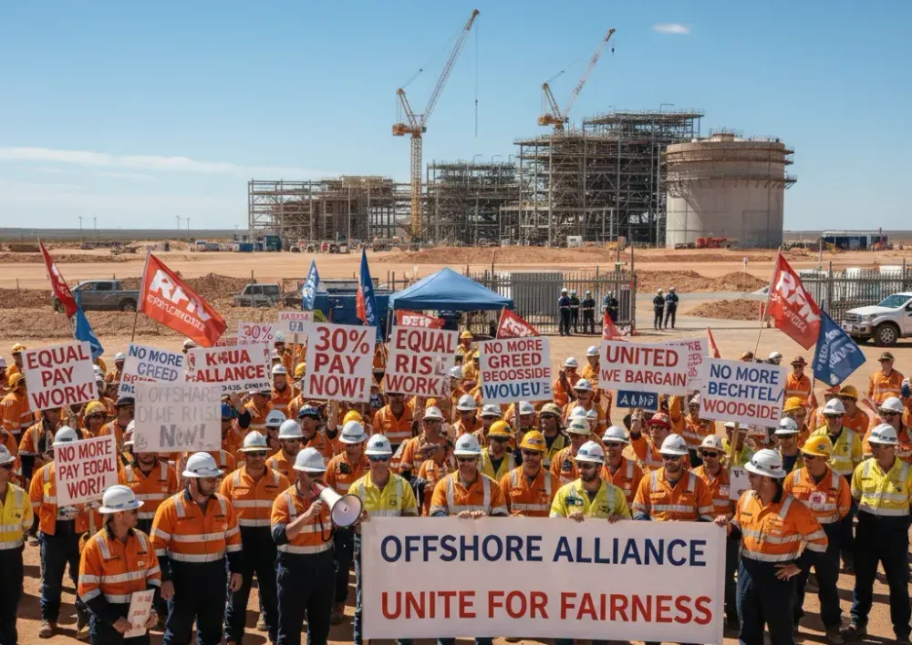 Australian union members back strike at Woodside's Pluto LNG 2