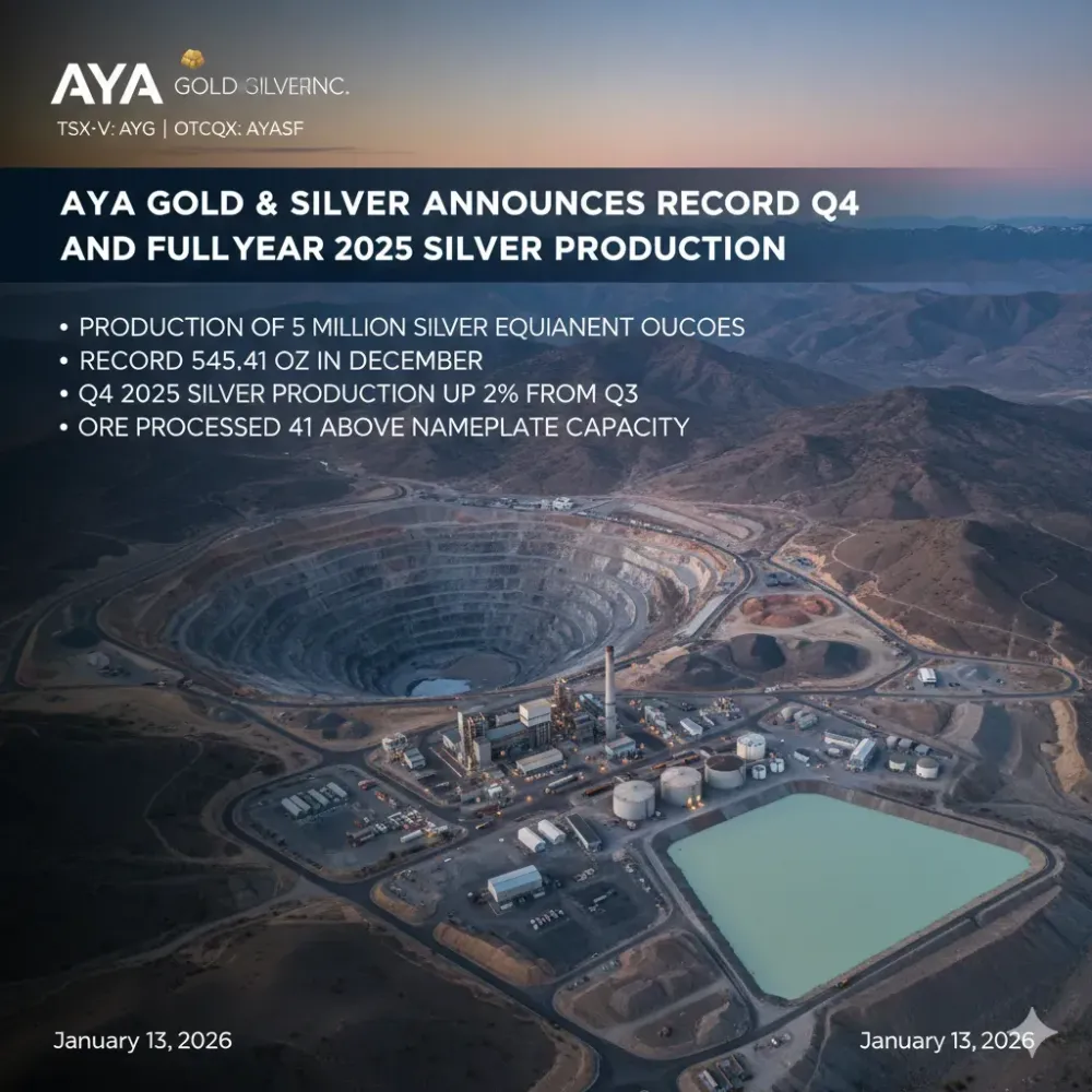 Aya Gold & Silver Announces Record Q4 and Full Year 2025 Silver Production