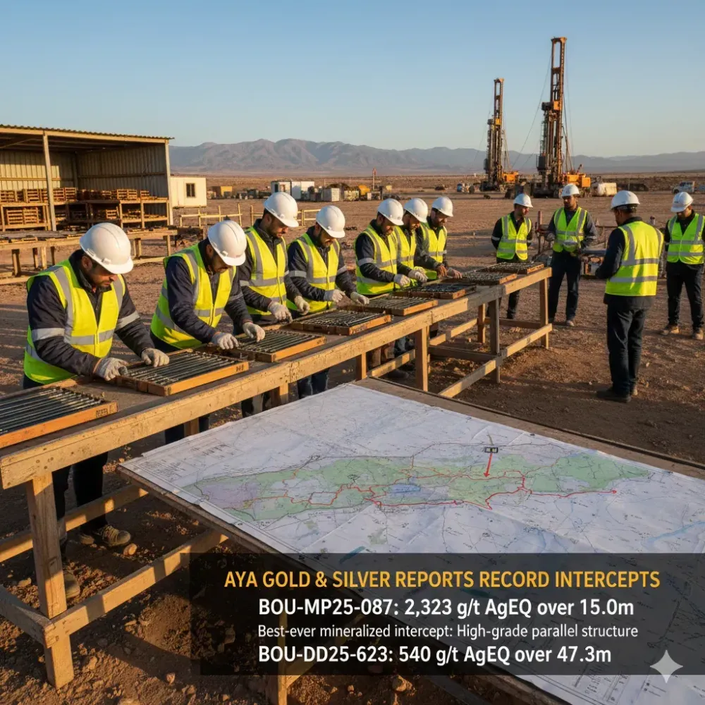 Aya Gold & Silver Reports Best Ever Mineral Intercept at Boumadine and Identifies New High-Grade Parallel Structure