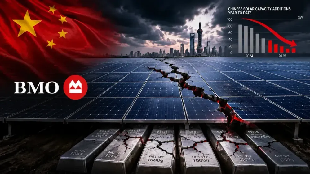 BMO warns weakening Chinese solar demand could weigh on silver prices