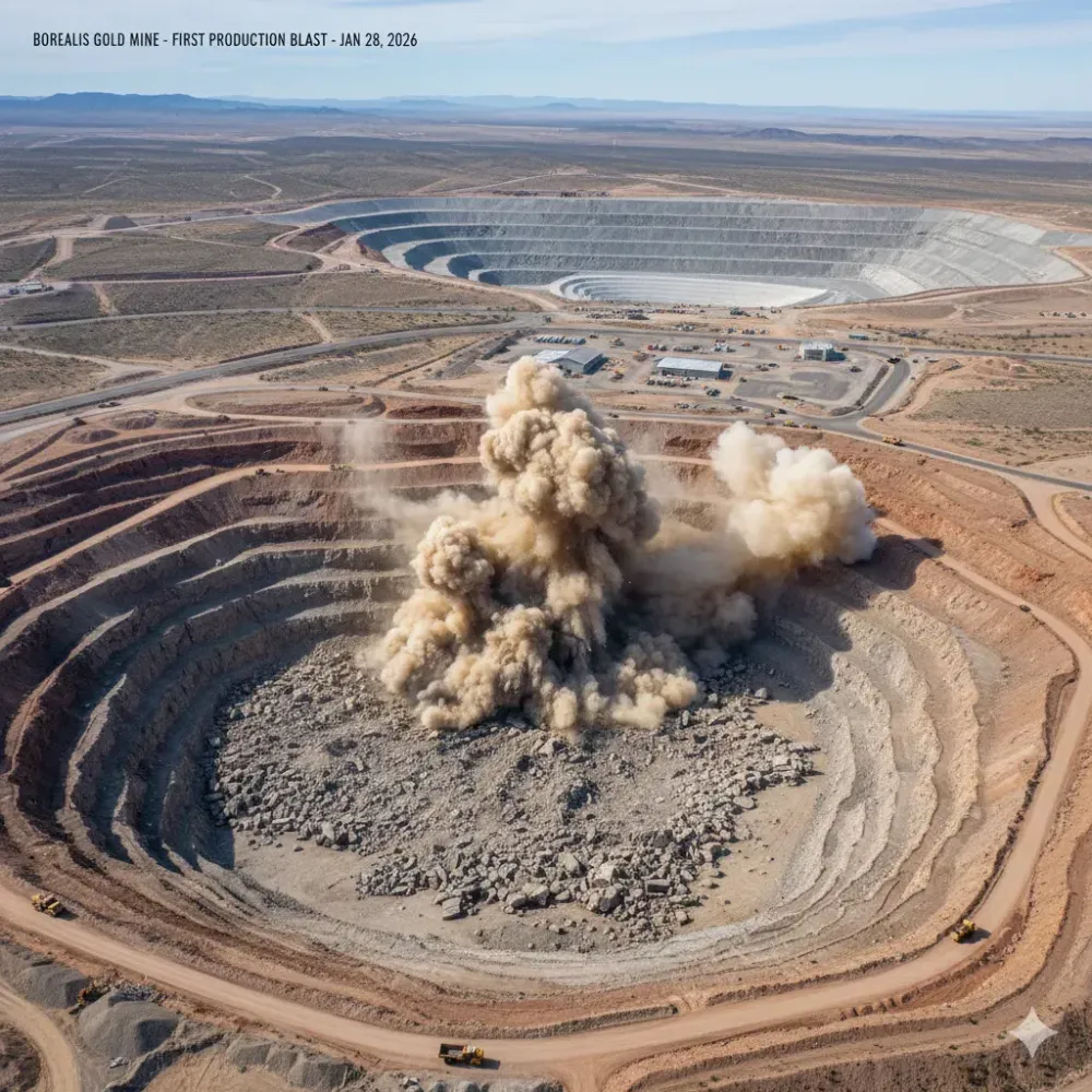 Borealis Mining Announces First Production Blast at Borealis Gold Mine, Nevada