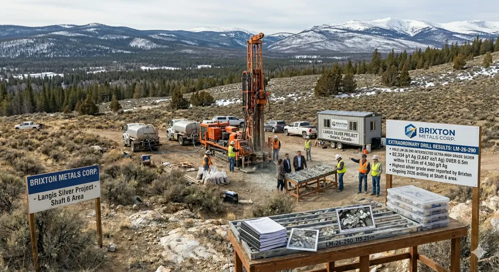 Brixton Metals Drills 82,334 g/t Silver (2,647 Ounces Per Tonne Silver) Over 0.5m within 11.35m of 4,560 g/t Silver at its Langis Project