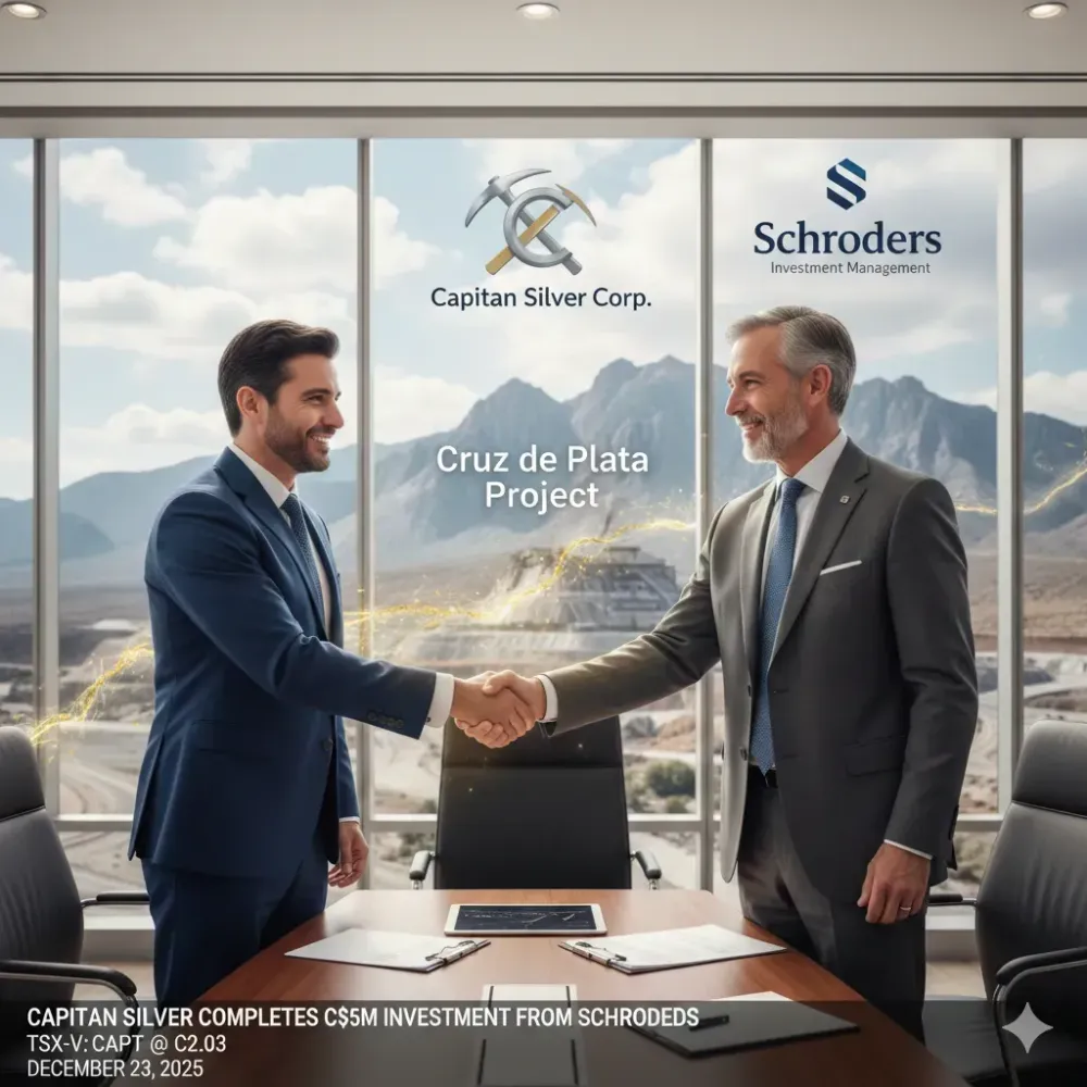Capitan Silver Completes C$6 Million Investment from Schroders