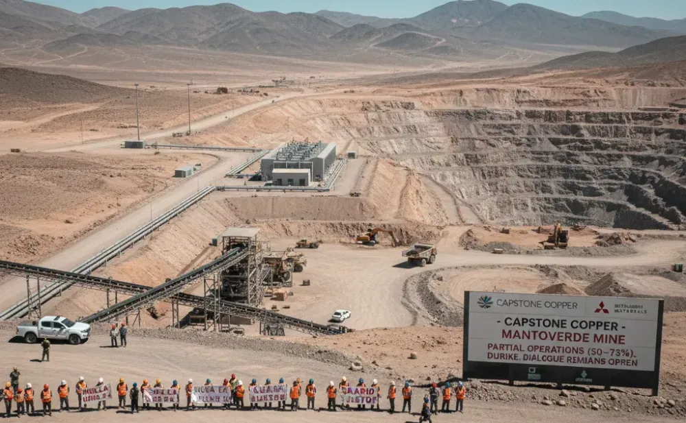 Capstone Copper restarts Chile's Mantoverde mine while strike continues