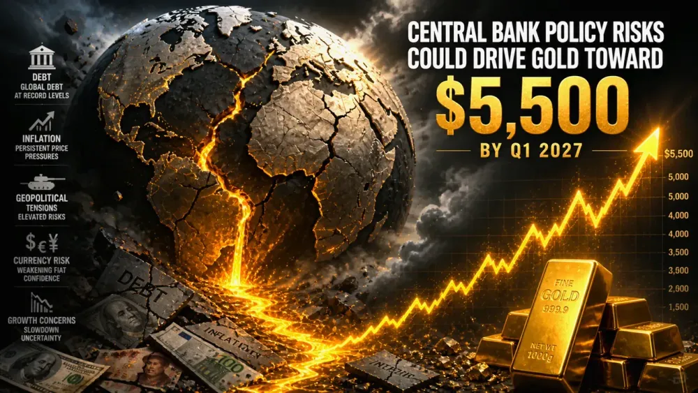 Central bank policy risks will drive gold to $5,500 by Q1 2027 - WisdomTree's Shah