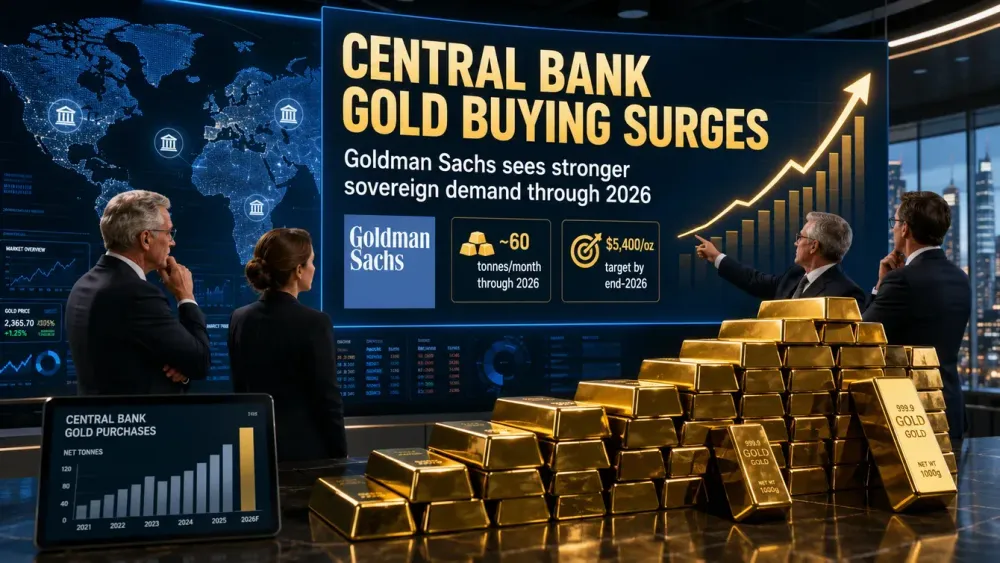 Central banks are buying more gold than expected, and purchases will increase further through 2026 – Goldman Sachs