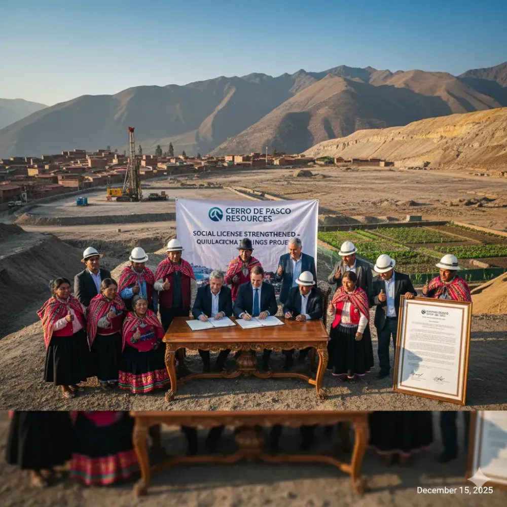 Cerro de Pasco Resources Strengthens Social License with the Community of Quiulacocha