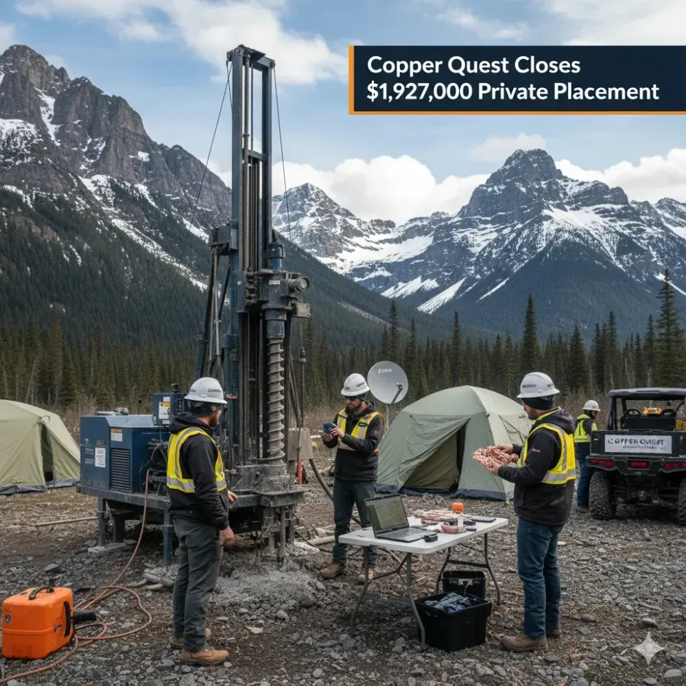 Copper Quest Closes $1,927,000 Private Placement