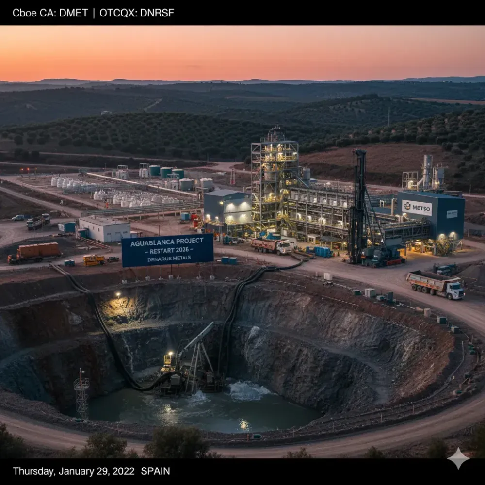 Denarius Metals Announces the Launch of a US$20,000,000 Notes Offering by Rio Narcea Recursos S.A. to Fund the Restart of the Aguablanca Nickel-Copper Project in Spain