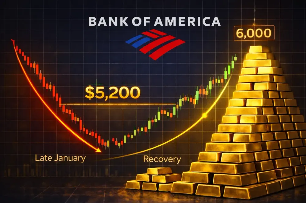 Despite consolidating below $5,200, gold still has a path to $6,000, says Bank of America