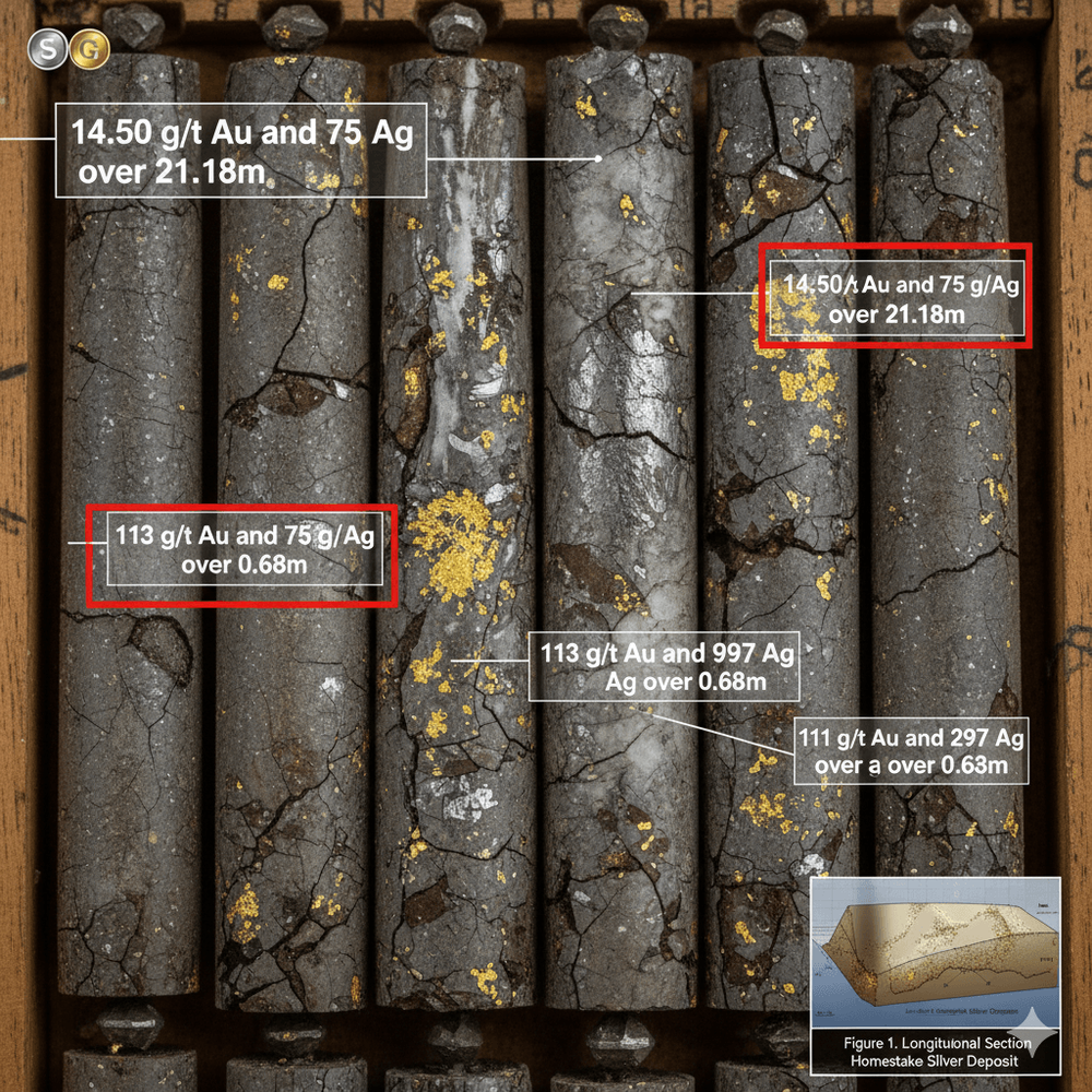 Dolly Varden Silver Intersects 14.50 g/t Gold over 21.18 Meters, Including 113 g/t Gold and 997 g/t Silver over 0.68 Meters at Homestake Silver Deposit