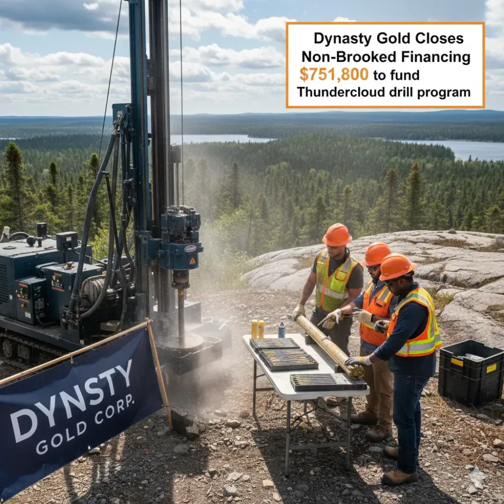Dynasty Gold Closes Non-Brokered Financing