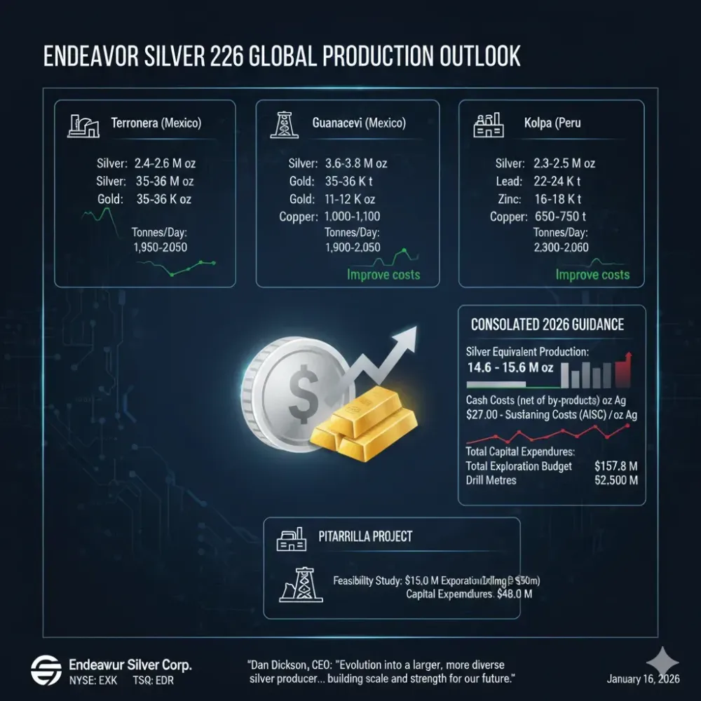 Endeavour Silver Provides 2026 Guidance