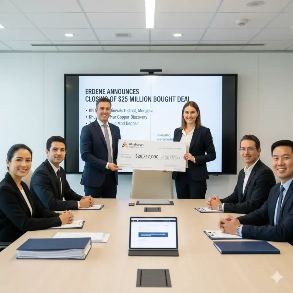 Erdene Announces Closing of $25 Million Bought Deal Private Placement