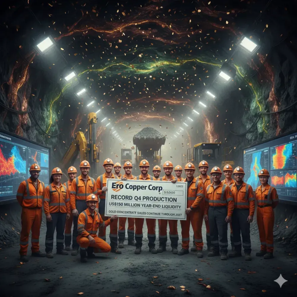 Ero Delivers Record Q4 Production and Strong Year-End Liquidity; Gold Concentrate Sales to Continue Through Mid-2027, Positioning for Next Phase of Step-Change Growth