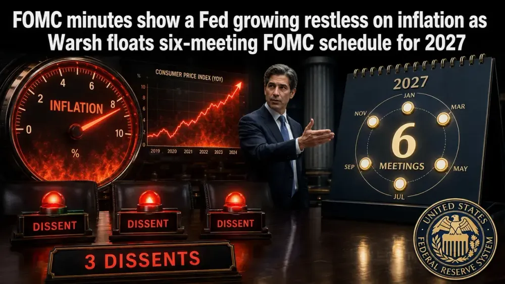 FOMC minutes show a Fed growing restless on inflation as Warsh floats six-meeting FOMC schedule for 2027