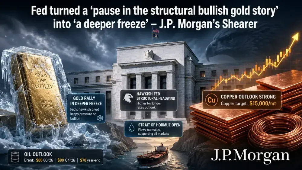 Fed turned a ‘pause in the structural bullish gold story’ into ‘a deeper freeze’ – J.P. Morgan’s Shearer