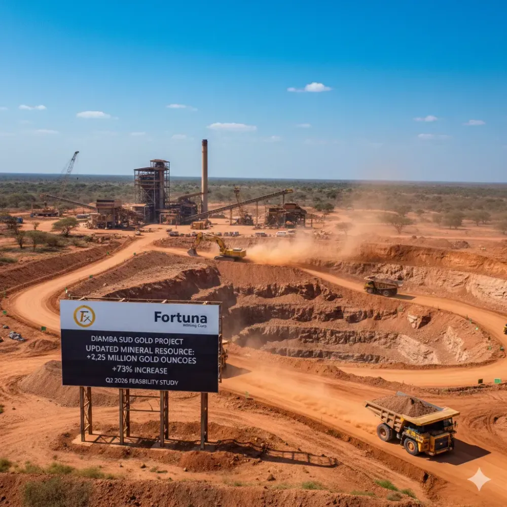 Fortuna expands Indicated Mineral Resource by 73% to 1.25 million gold ounces, Diamba Sud Project, Senegal