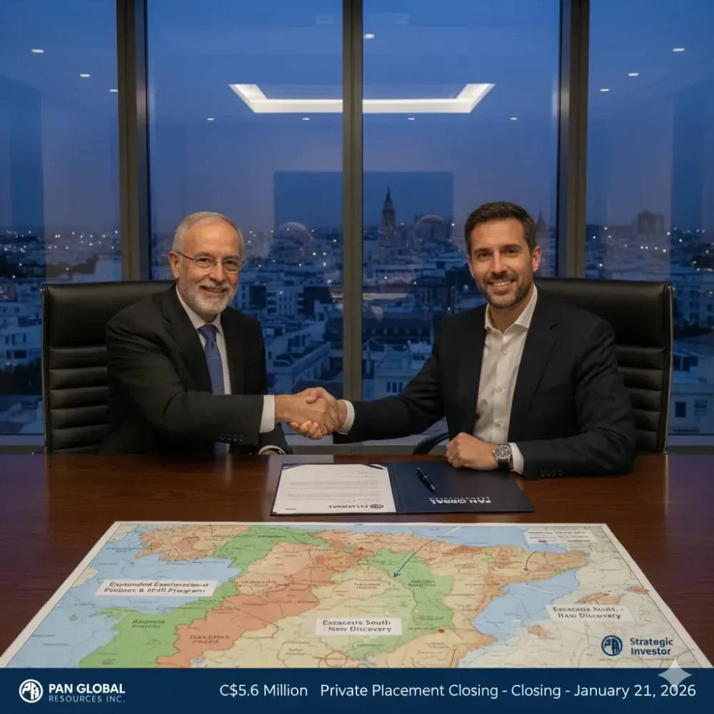 PAN GLOBAL ANNOUNCES CLOSING OF $5.6 MILLION PRIVATE PLACEMENT WITH STRATEGIC INVESTOR
