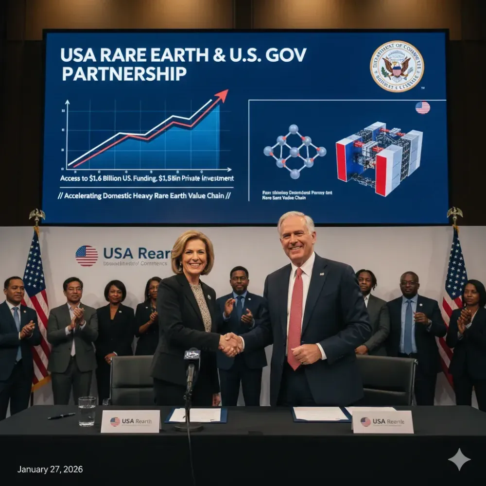 USA Rare Earth Announces Letter of Intent with the U.S. Government for Access to $1.6 Billion in Funding to Accelerate the Domestic Heavy Rare Earth Value Chain. Concurrently, USA Rare Earth Raises $1.5 Billion in Private Sector Investment.