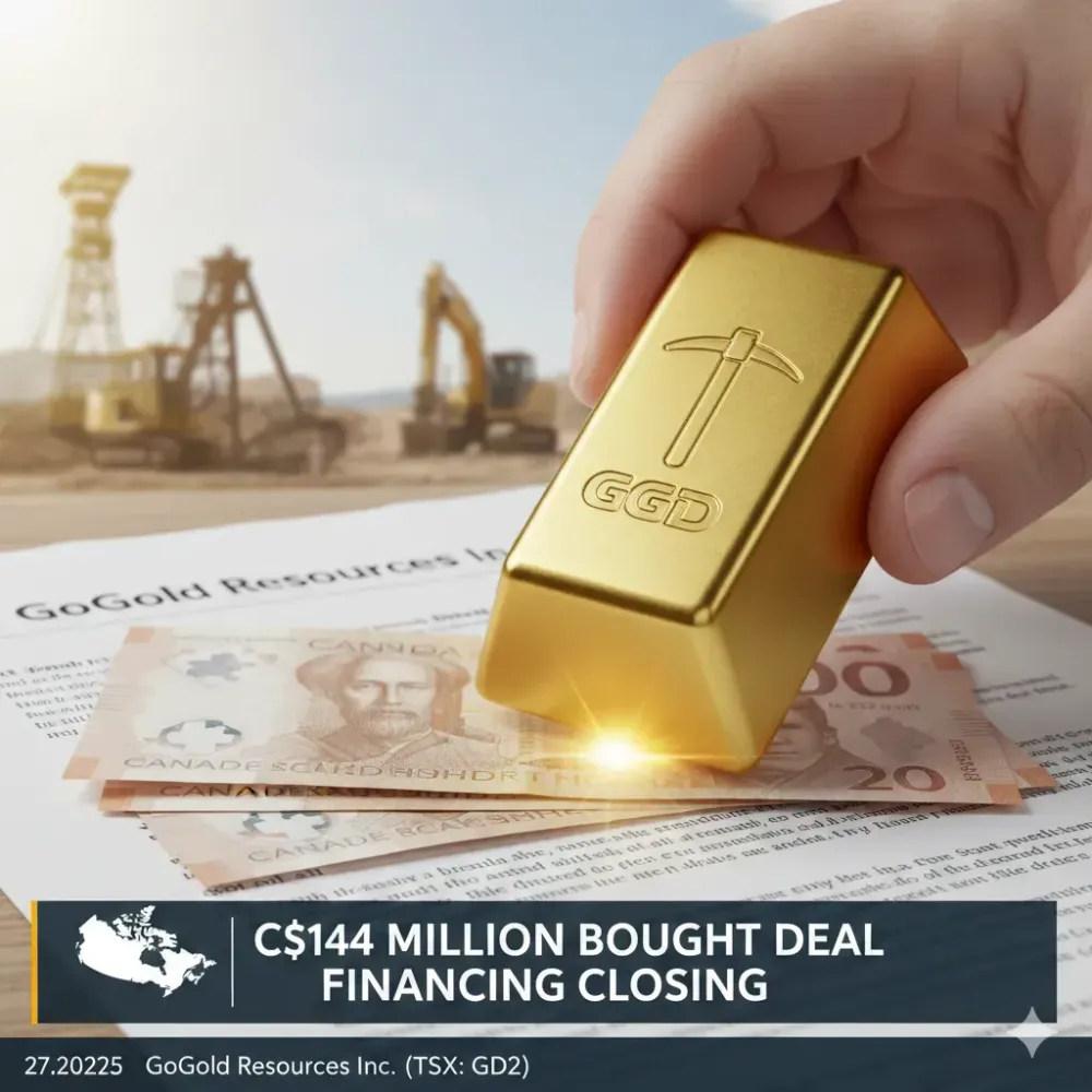 GoGold Announces Closing of C$144 Million Bought Deal Financing
