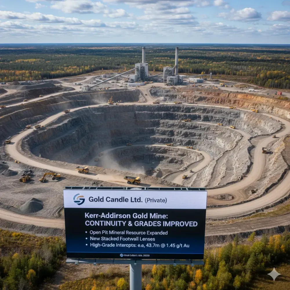 Gold Candle Continues to Improve Continuity and Grades of Open Pit Mineralization at Kerr-Addison