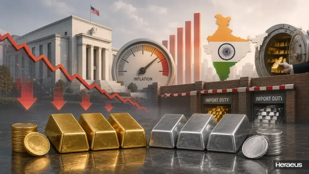 Gold and silver prices under pressure from rising inflation and rate expectations, new Indian import tariffs