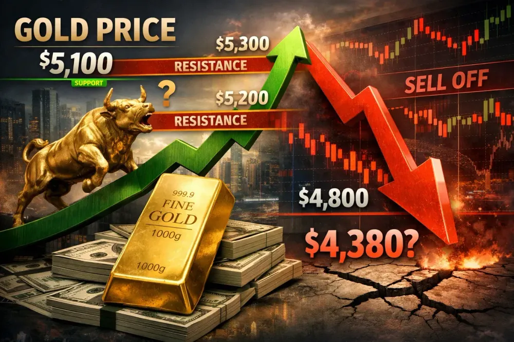 Gold bulls need to break $5,200 and $5,300 soon or momentum exhaustion could see gold fall as far as $4,380/oz – Forex.com’s Hilal