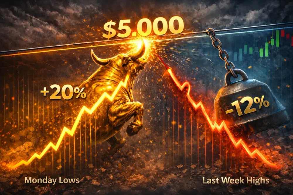 Gold is not out of the woods just yet as $5,000 resistance holds