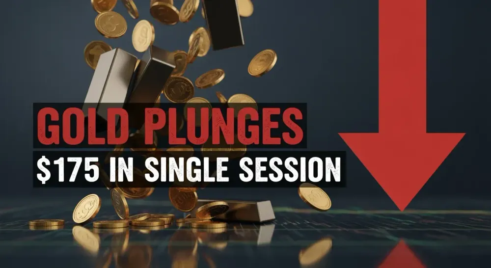 Gold plunges $175 in a single session