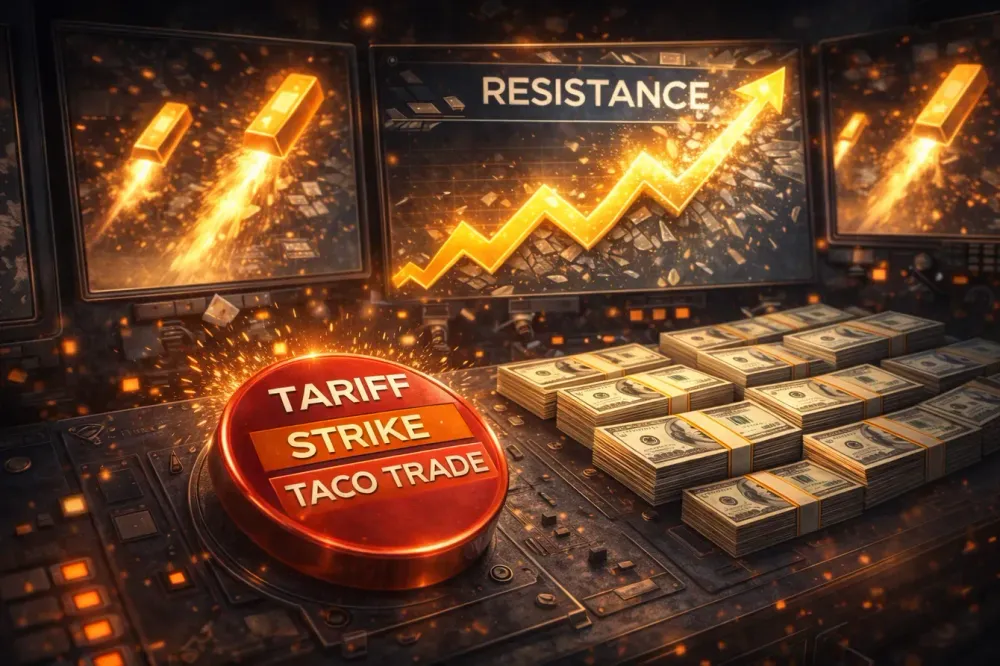 Gold price going bonkers reacting to the latest Trump TACO trade