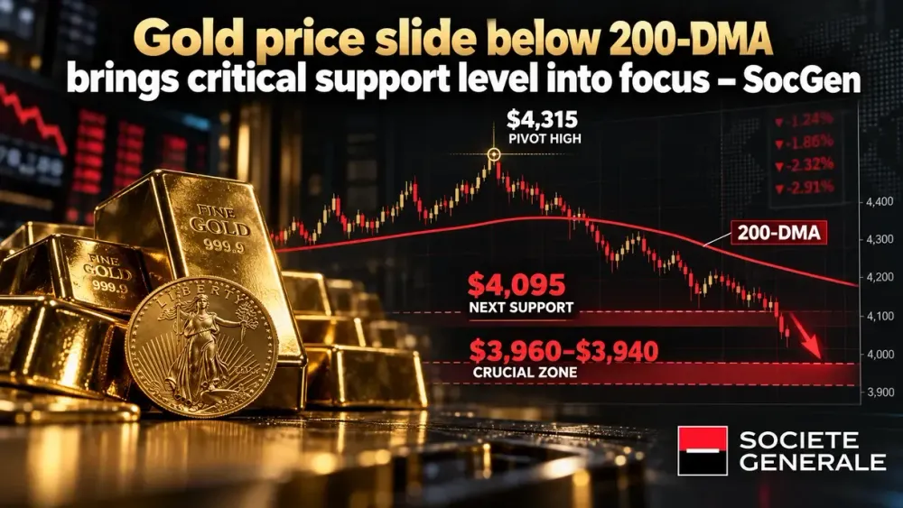 Gold price slide below 200-DMA brings critical support level into focus – SocGen