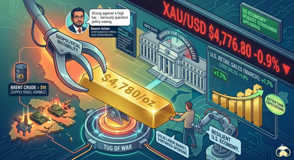 Gold prices could struggle as jump in US retail sales could delay rate cuts