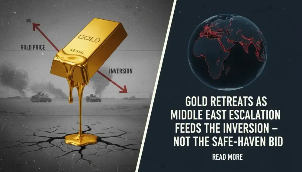 Gold retreats as Middle East escalation feeds the inversion - not the safe-haven bid