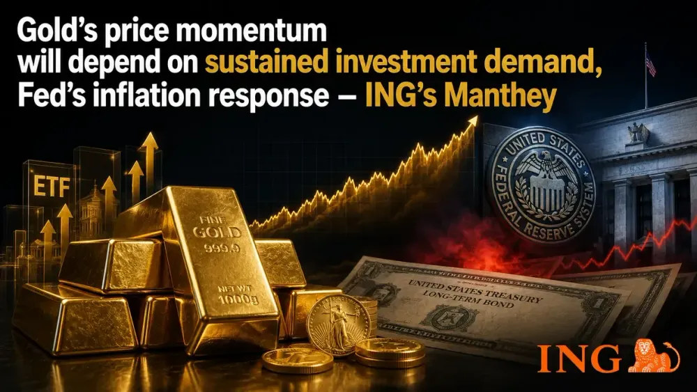 Gold’s price rally will depend on sustained investment demand, Fed inflation response – ING’s Manthey