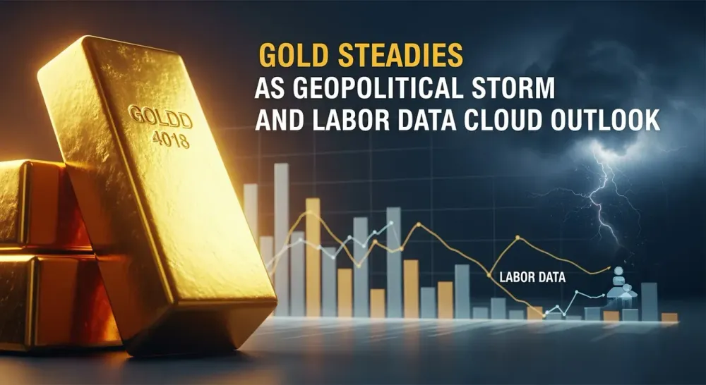 Gold steadies as geopolitical storm and labor data cloud outlook