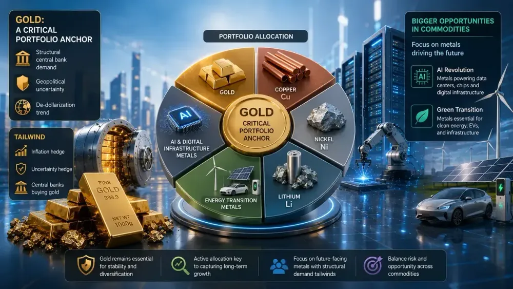 Gold still belongs in portfolios, but AI and the green transition are creating bigger opportunities elsewhere in commodities – FTSE Russell