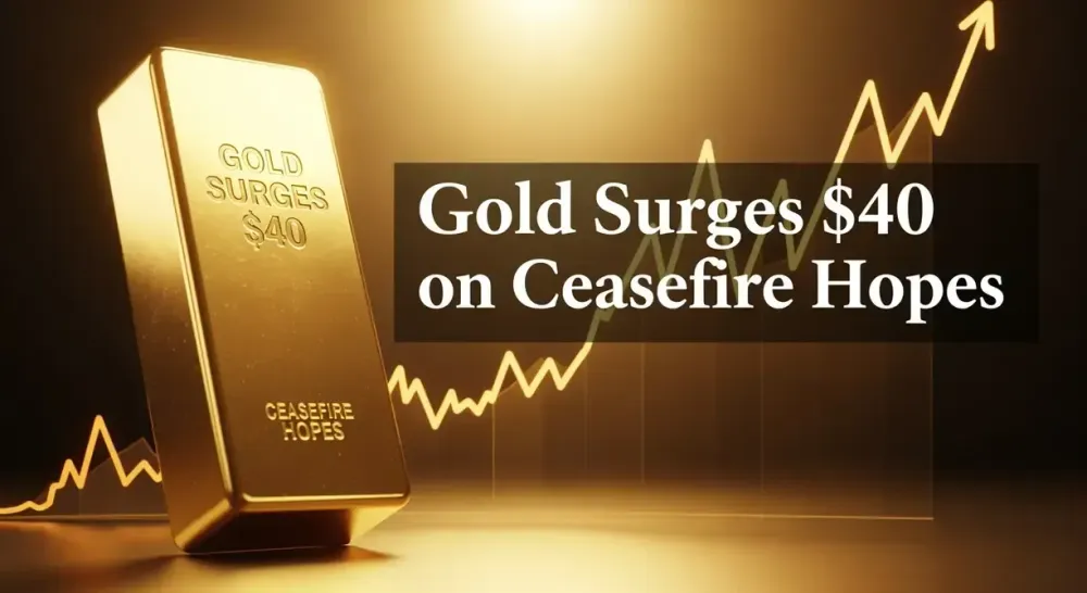 Gold surges $40 on ceasefire hopes