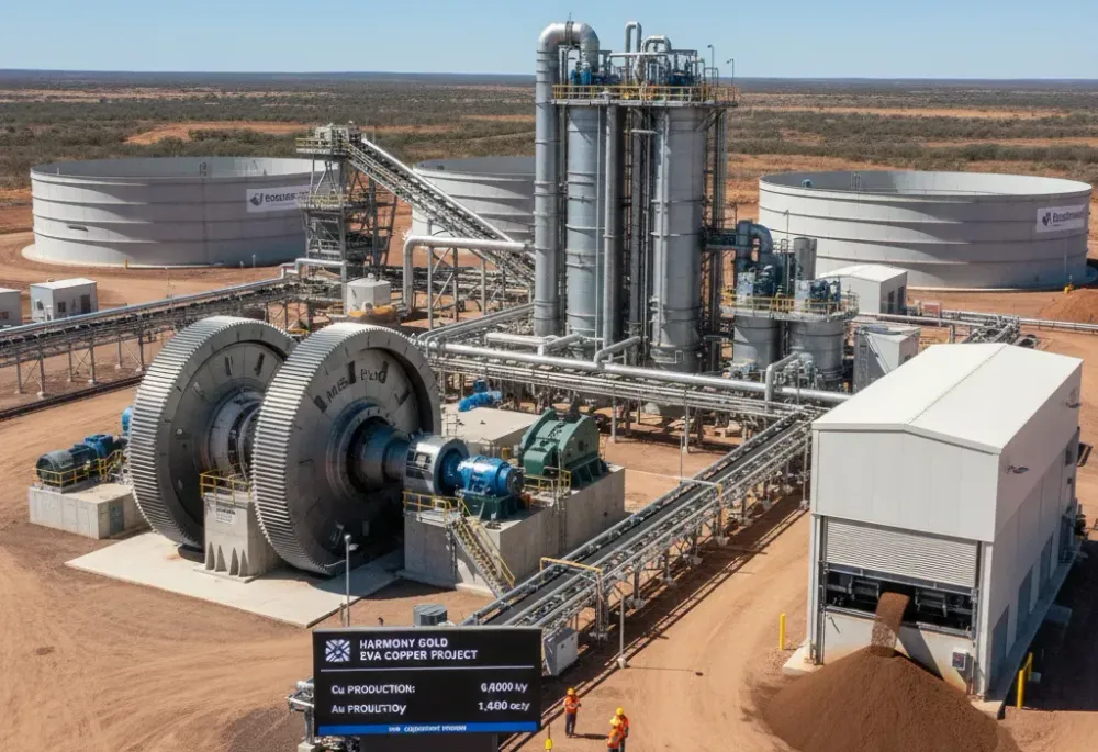 Harmony awards Metso key equipment contract for its Eva copper project