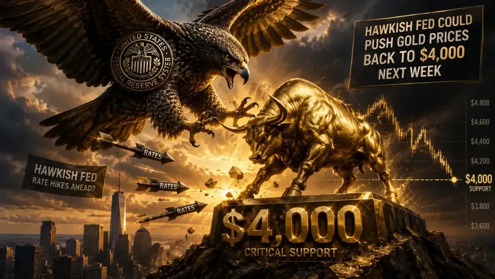 Hawkish Fed could push gold prices back to $4,000 next week
