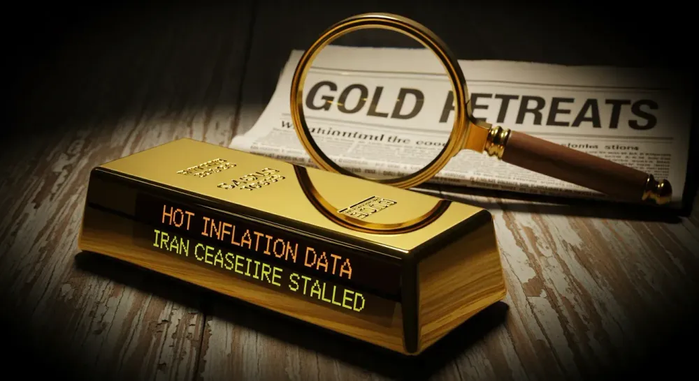 Hot inflation data and stalled Iran ceasefire talks send gold retreating