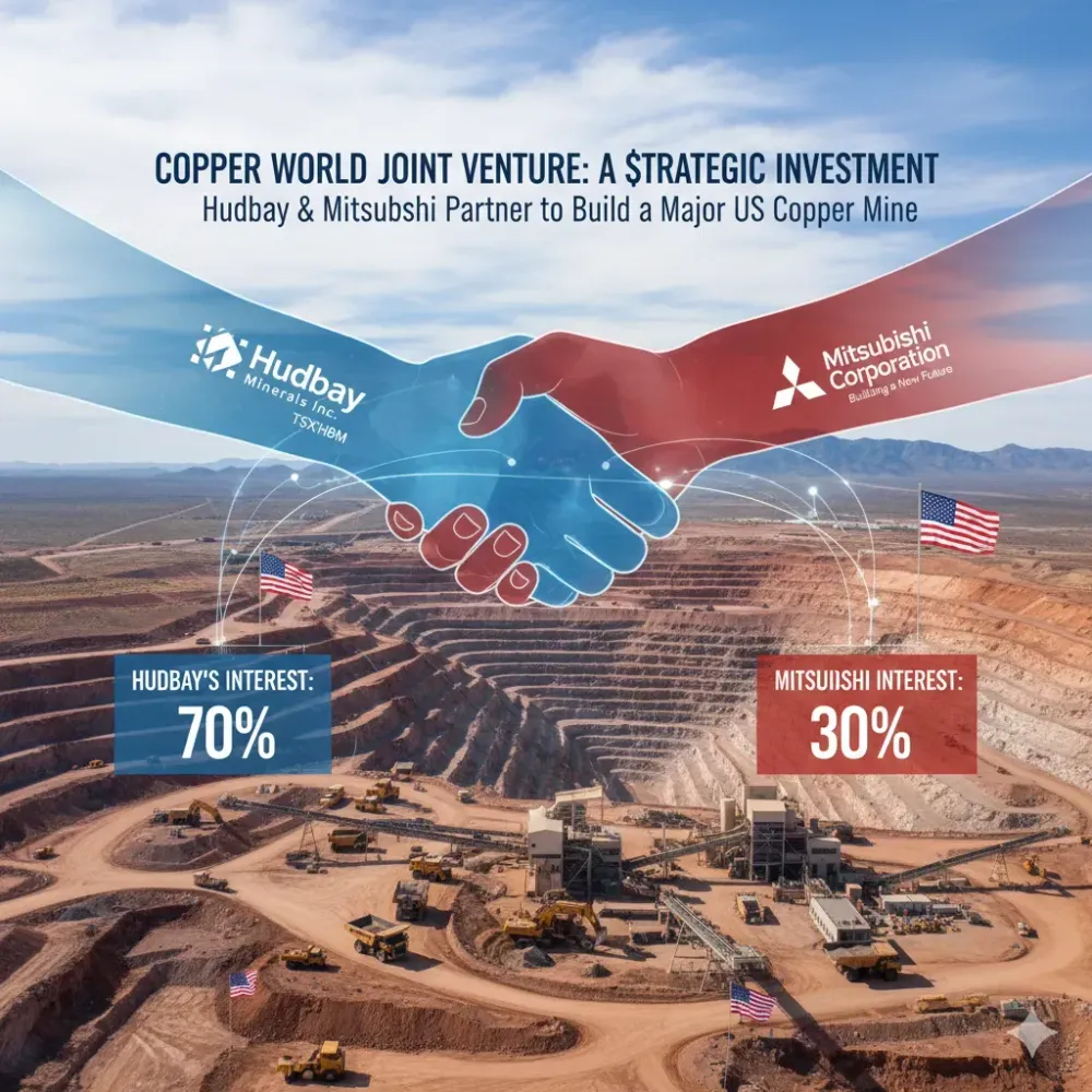 Hudbay Announces Closing of $600 Million Strategic Investment from Mitsubishi Corporation for 30% Joint Venture Interest in Copper World