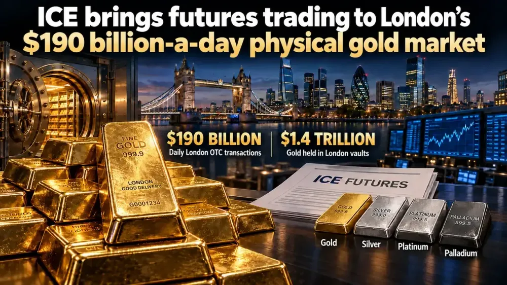 ICE brings futures trading to London’s $190 billion-a-day physical gold market
