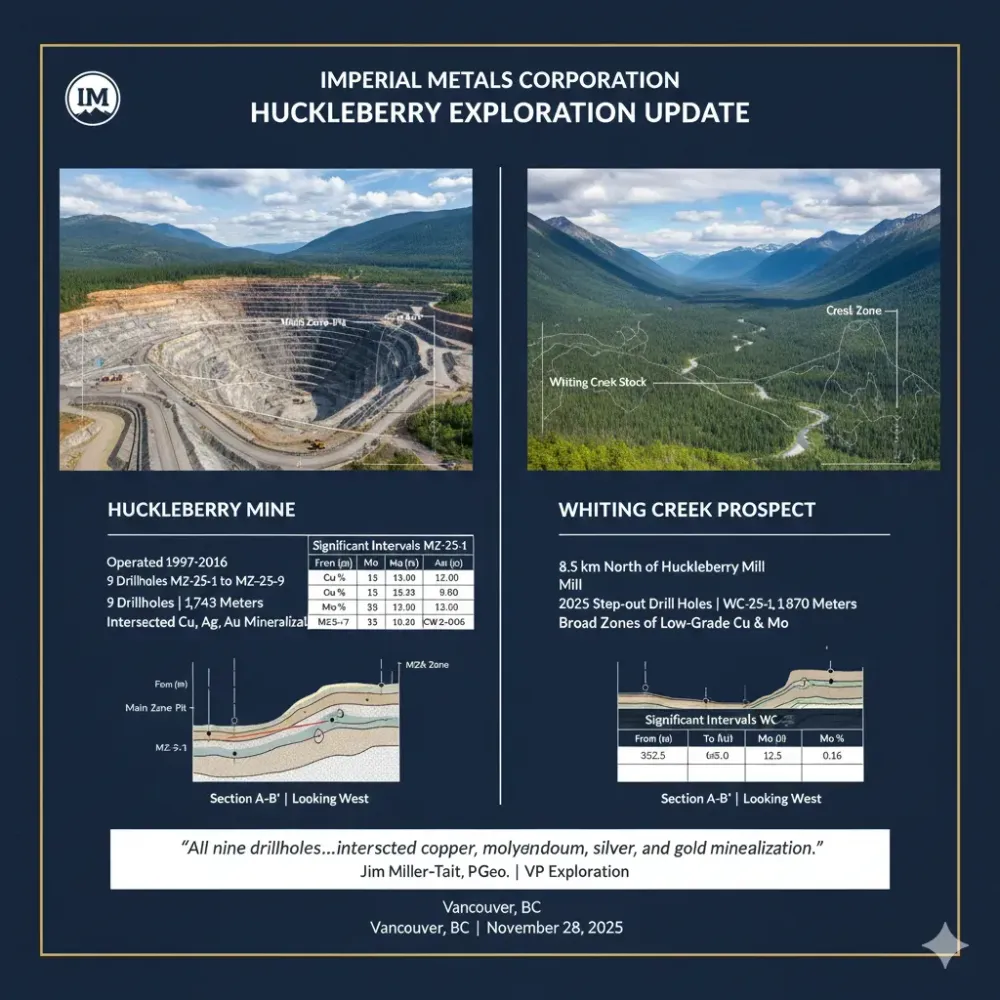 Imperial Provides Huckleberry Exploration Update