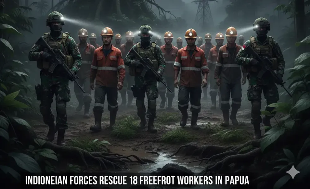 Indonesian forces rescue 18 Freeport workers from rebel siege in Papua